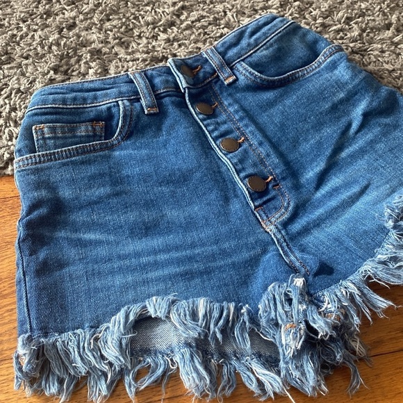 MAJE Fringed High Waisted Denim Shorts Size EU 34 - Picture 3 of 13
